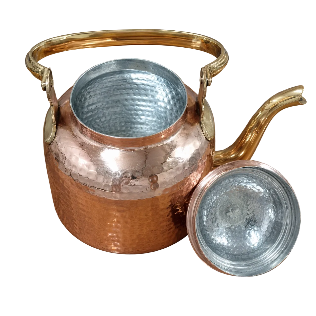 Handcrafted copper tea kettle 950ml tin-lined