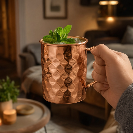 Copper Moscow Mule Mug 475ml Embossed