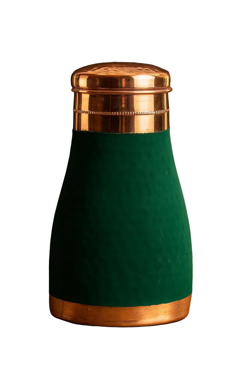 Green silk pure copper bedroom bottle with cup 950ml