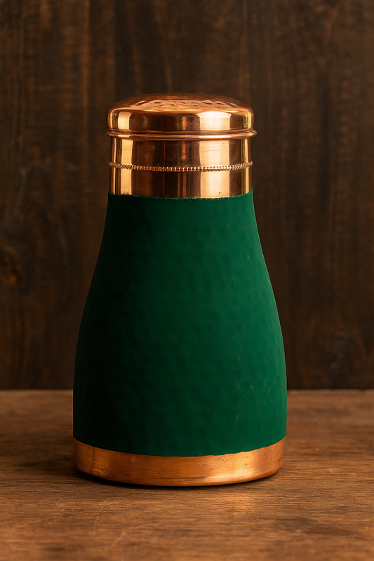 Green Silk Copper Bedroom Bottle with Cup 950ml