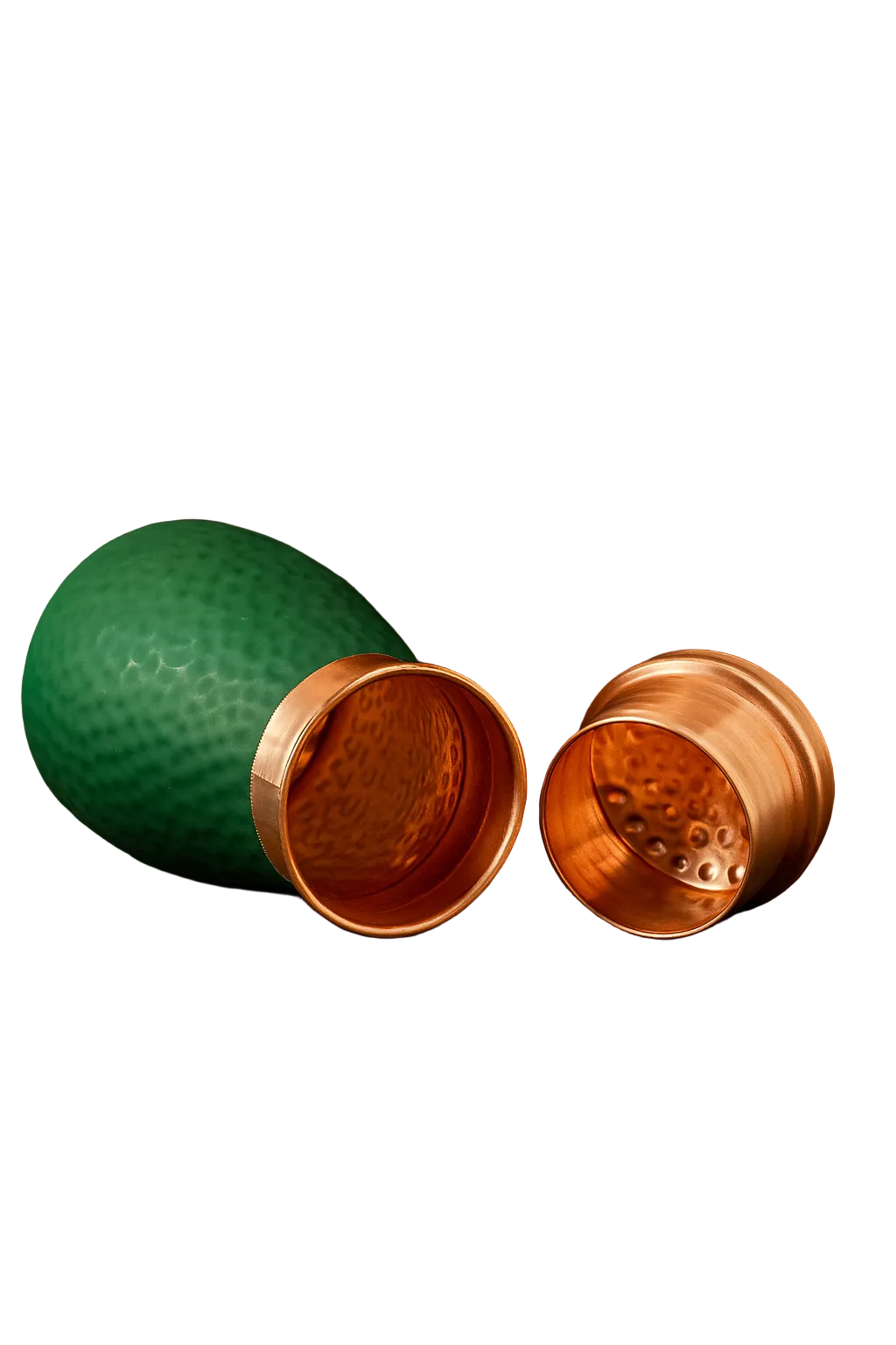 Green silk pure copper bedroom bottle with cup 950ml