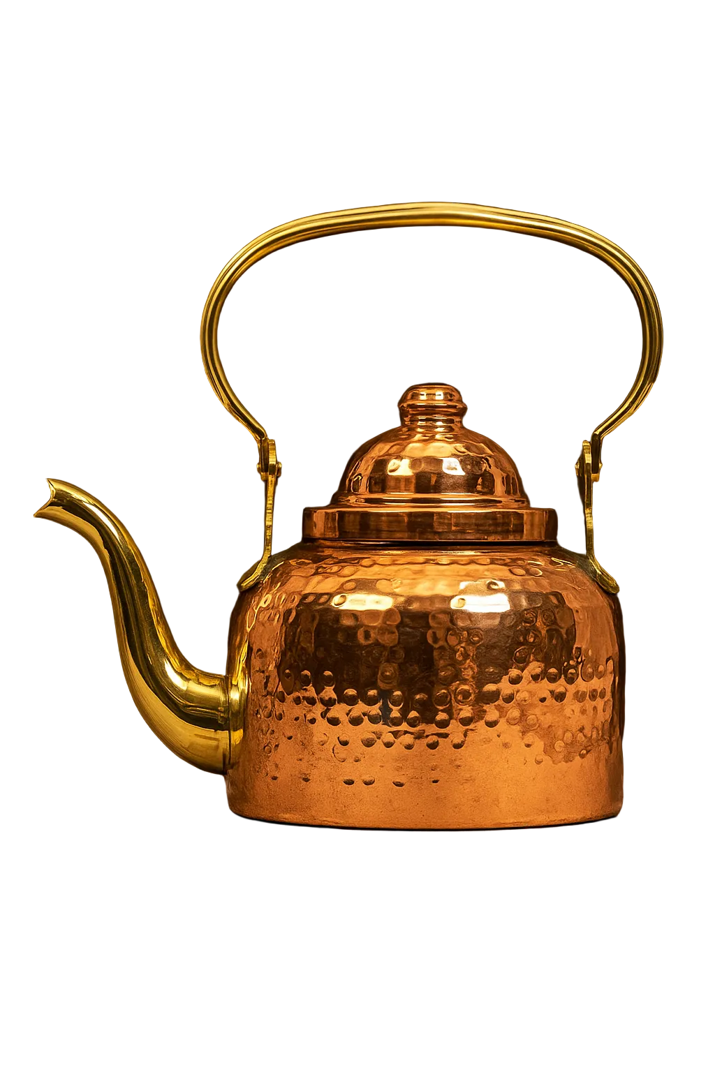 Handcrafted copper tea kettle 950ml tin-lined
