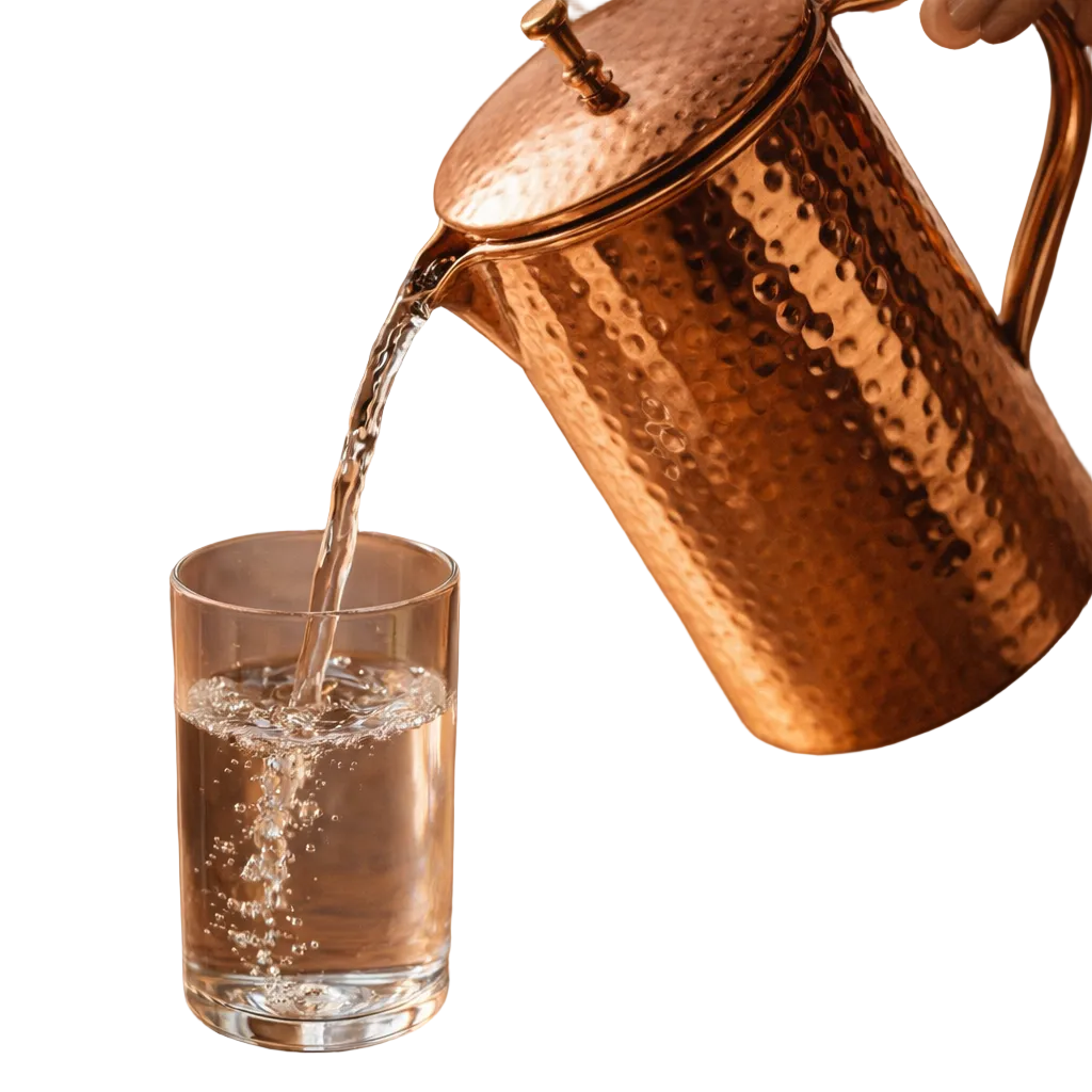 Hand-hammered pure copper water pitcher jug 1.5L