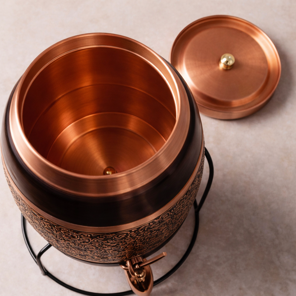 Antique Etched Copper Water Dispenser Luxury 5L-16L