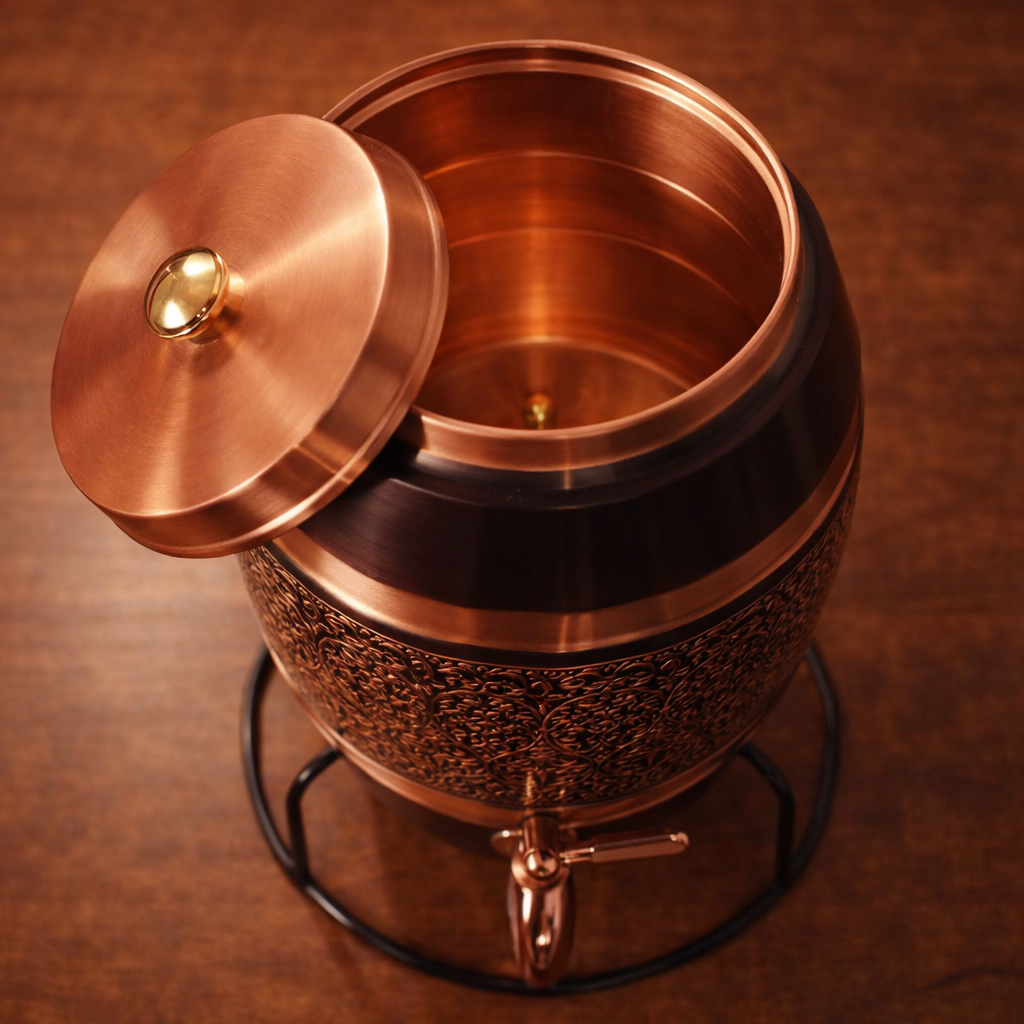 Antique Etched Copper Water Dispenser Luxury 5L-16L