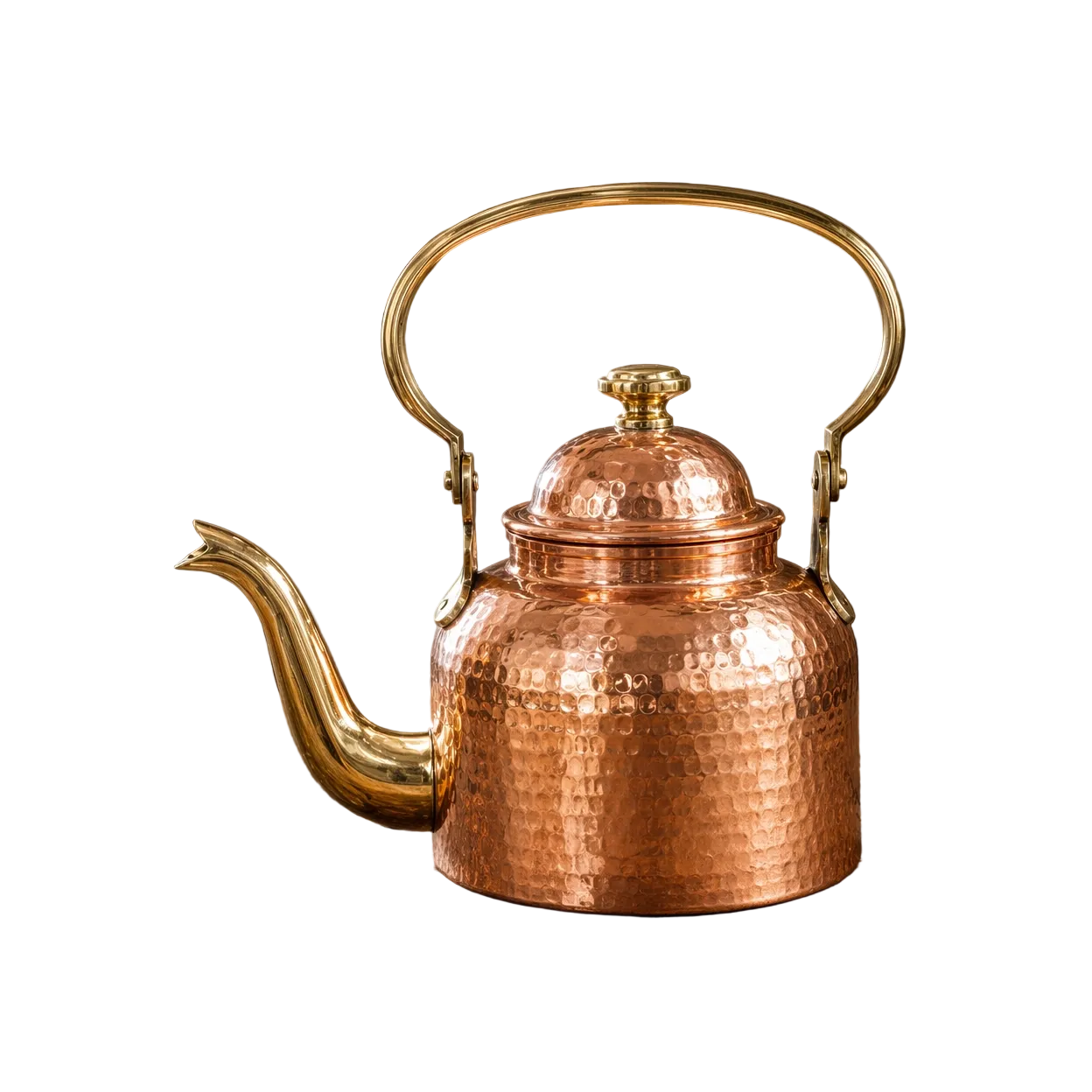 Handcrafted copper tea kettle 950ml tin-lined