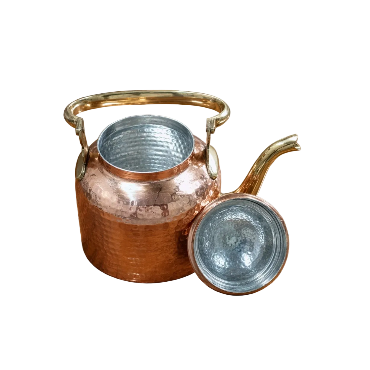 Handcrafted copper tea kettle 950ml tin-lined