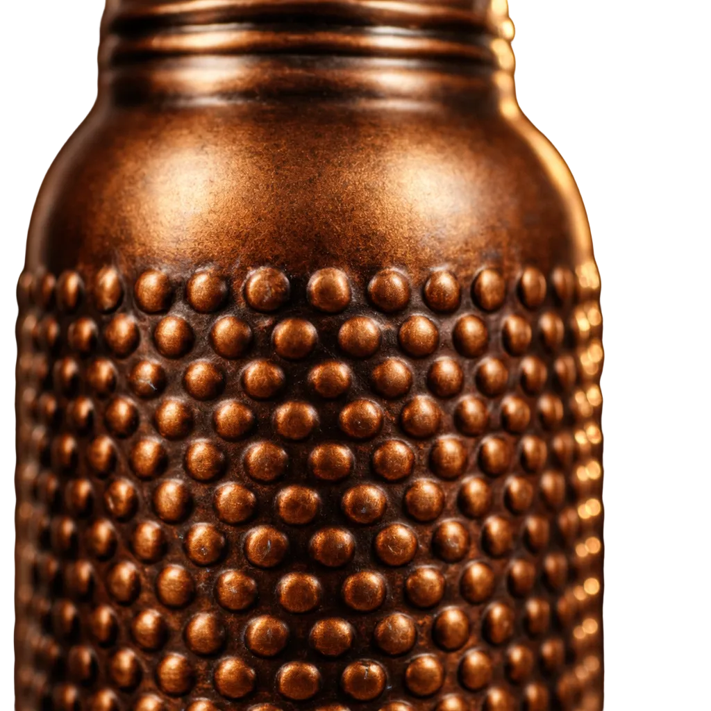 Antique embossed pure copper water bottle 950ml