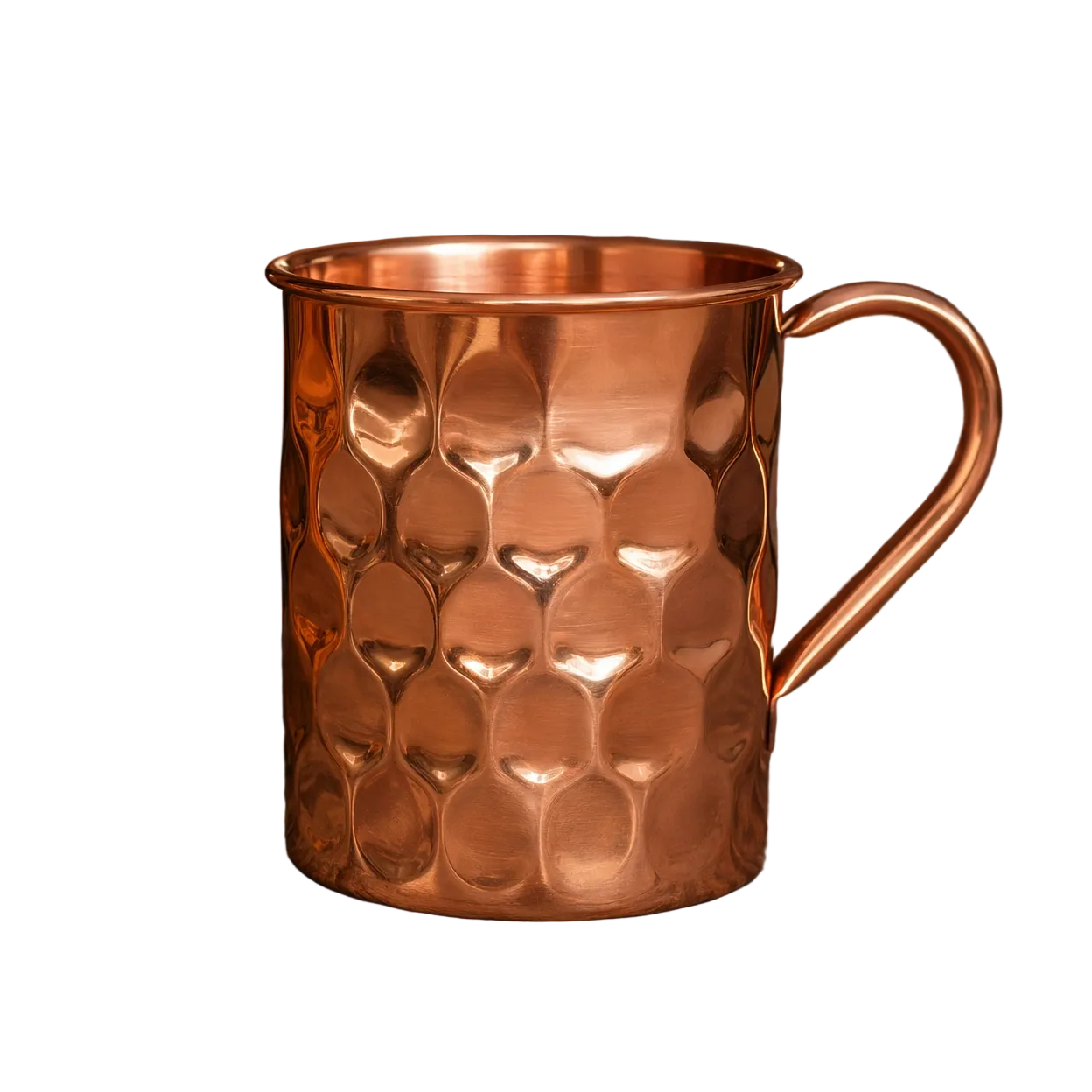 Embossed pure copper Moscow Mule mug 475ml