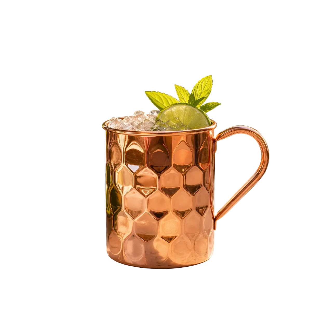 Embossed pure copper Moscow Mule mug 475ml