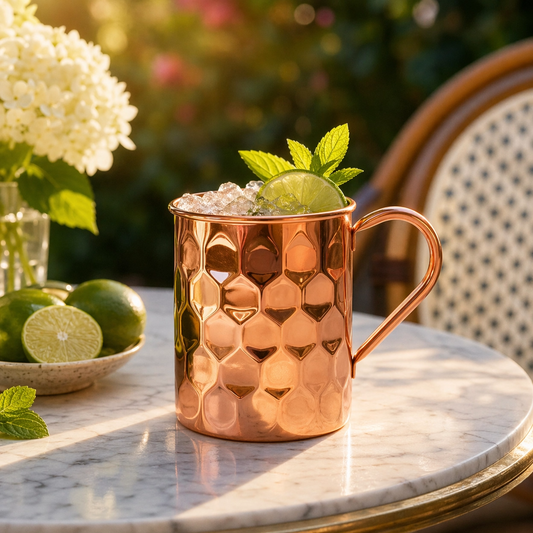 Copper Moscow Mule Mug 475ml Embossed